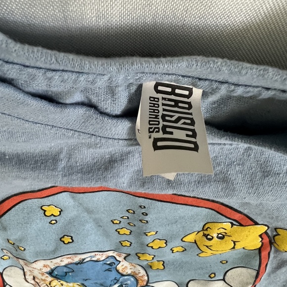 Brisco Care Bear Tee Small Light Blue Graphic Casual Bedtime Bear Cartoon - Picture 3 of 4